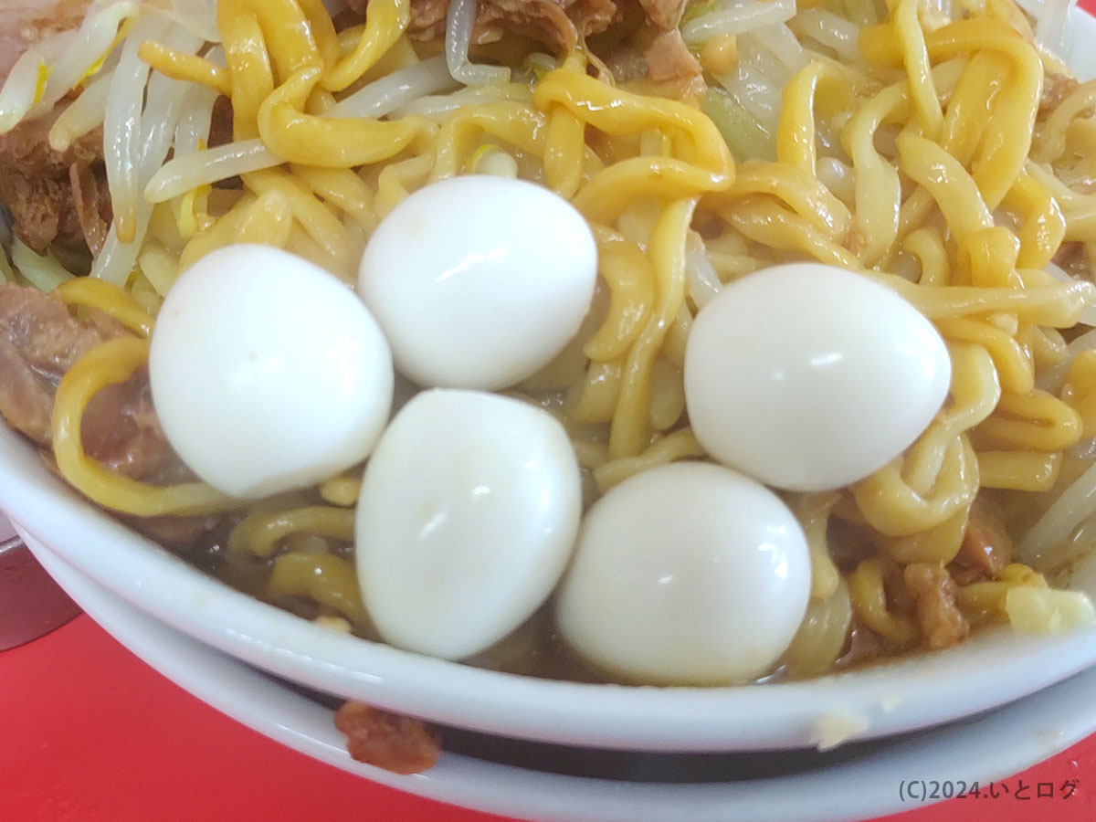 ラーメン二郎　ひたちなか店　うずら