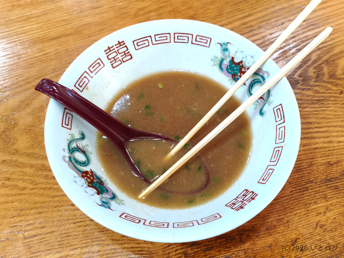 丸三 和歌山の中華そばを完食　和歌山ラーメン有名店の一杯