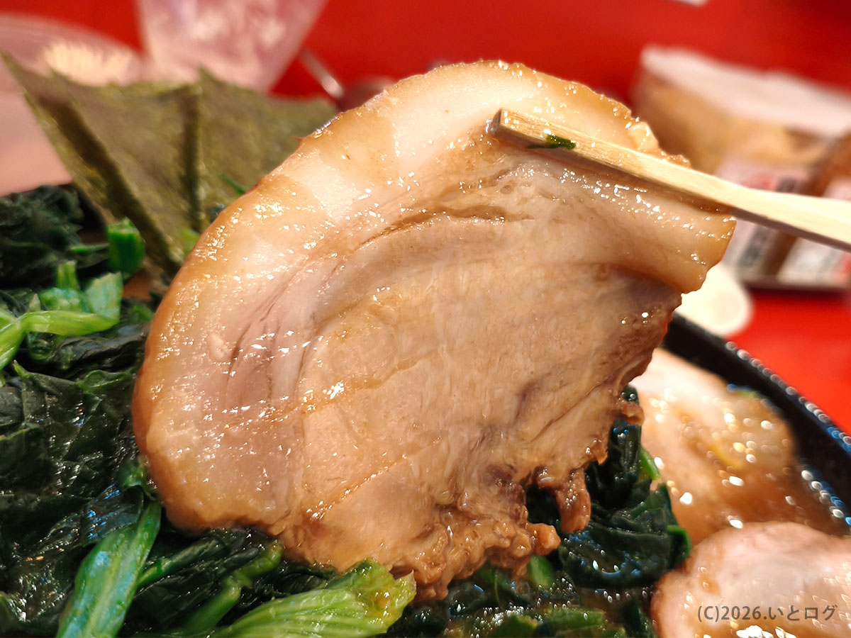 大輝家のチャーシュー 分厚くジューシーで食べ応えのある仕上がり