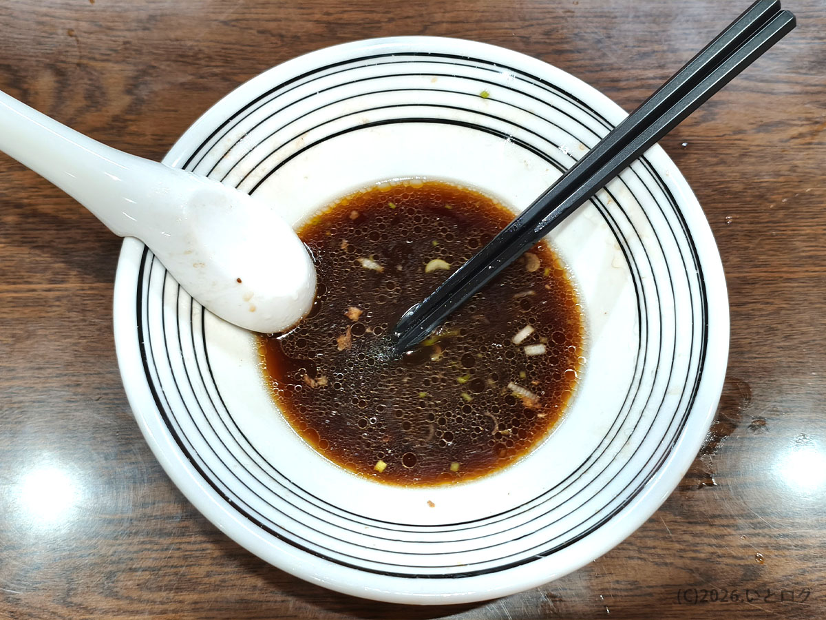 Ryukyu Ramen Apolloの完食後の丼（コクのある醤油スープが印象的な沖縄ラーメン）
