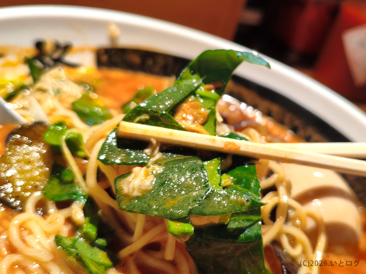 ラーメン柊 トマトラーメンの具材｜野菜たっぷりであっさりとした味わい