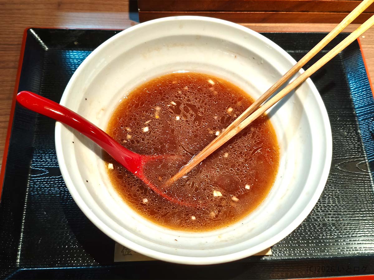 完食後の中華そば 佐々木麺之介の丼｜長崎淡麗ラーメンの余韻が残るスープ
