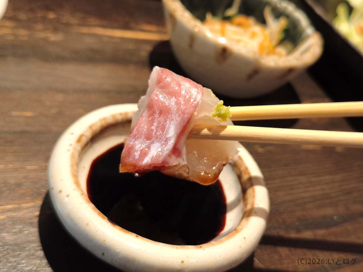 わさび醤油で味わう長崎の地魚刺身｜居酒屋亜紗 本店