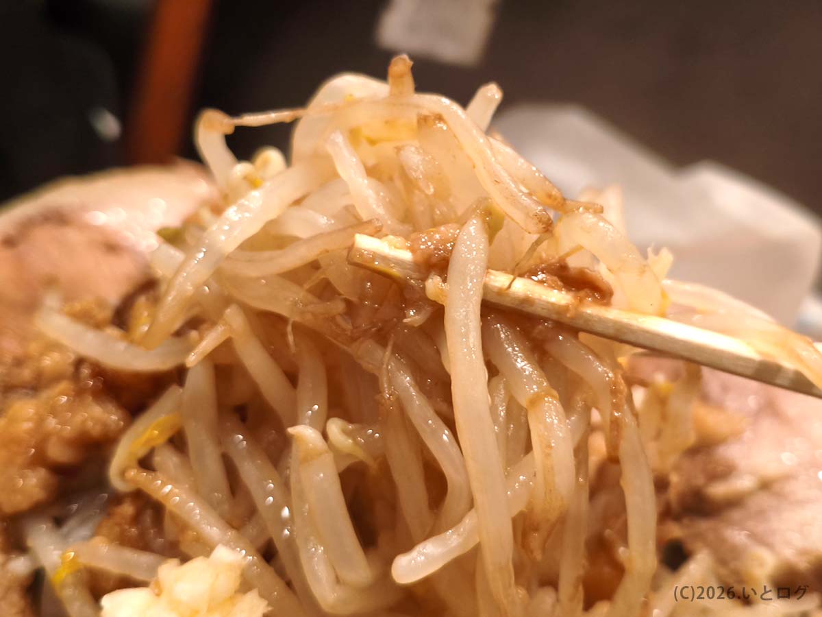 夢を語れ長崎の山盛りもやし。長崎デカ盛りラーメンらしいボリューム感が特徴