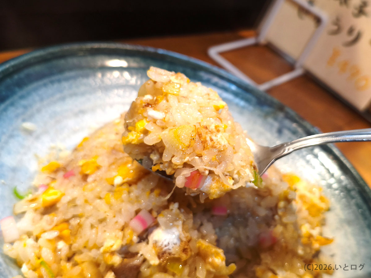 万力屋 メニューの人気チャーハン。ラーメンとセットで楽しめる山梨市の一皿