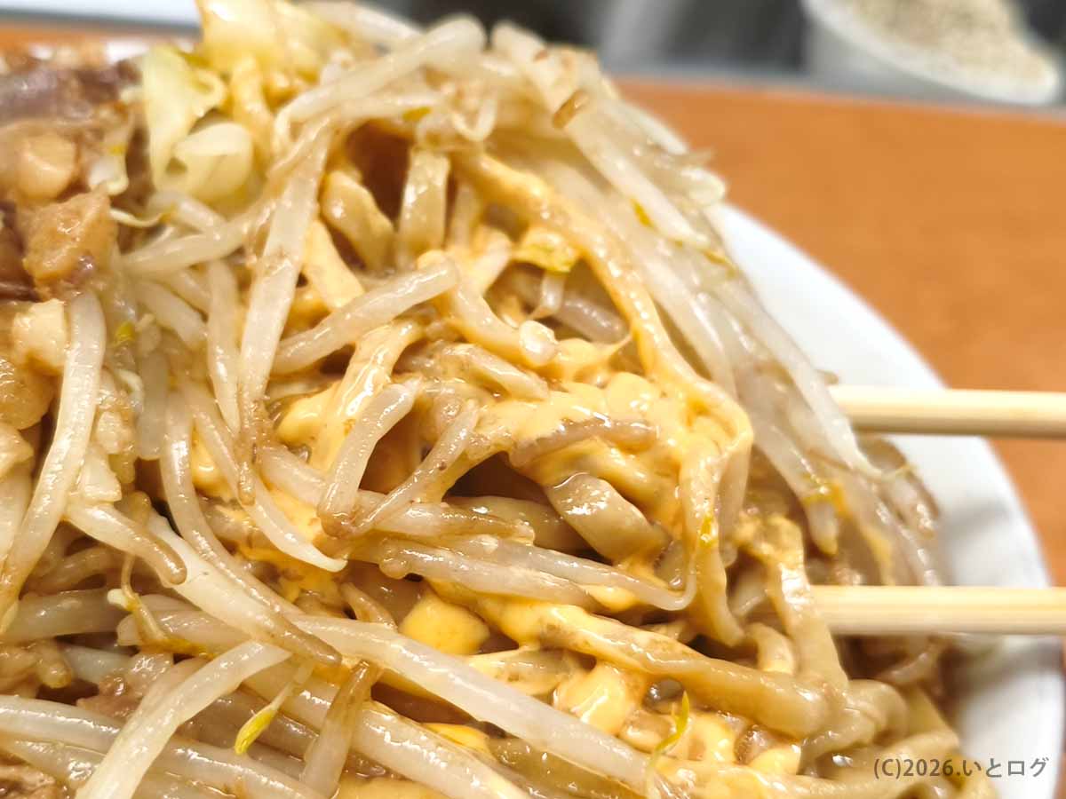 もやしとキャベツに濃厚なトッピングを絡めて味わう歴史を刻め 六甲道のデカ盛りラーメン