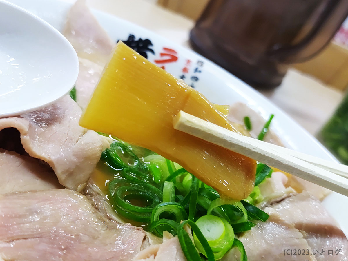 ラーメン横綱　ラーメン　メンマ