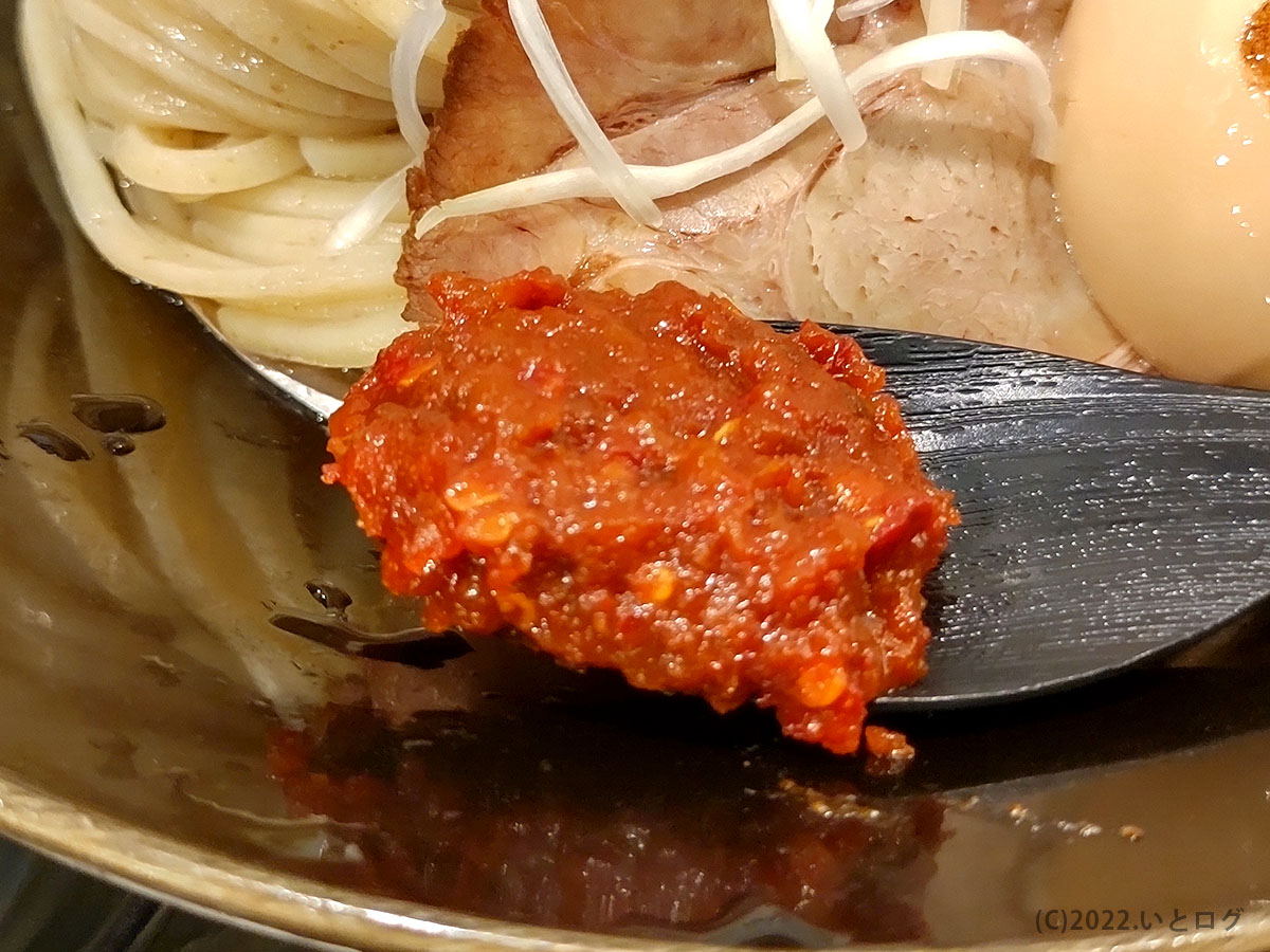 辛味噌つけ麺　豆板醤