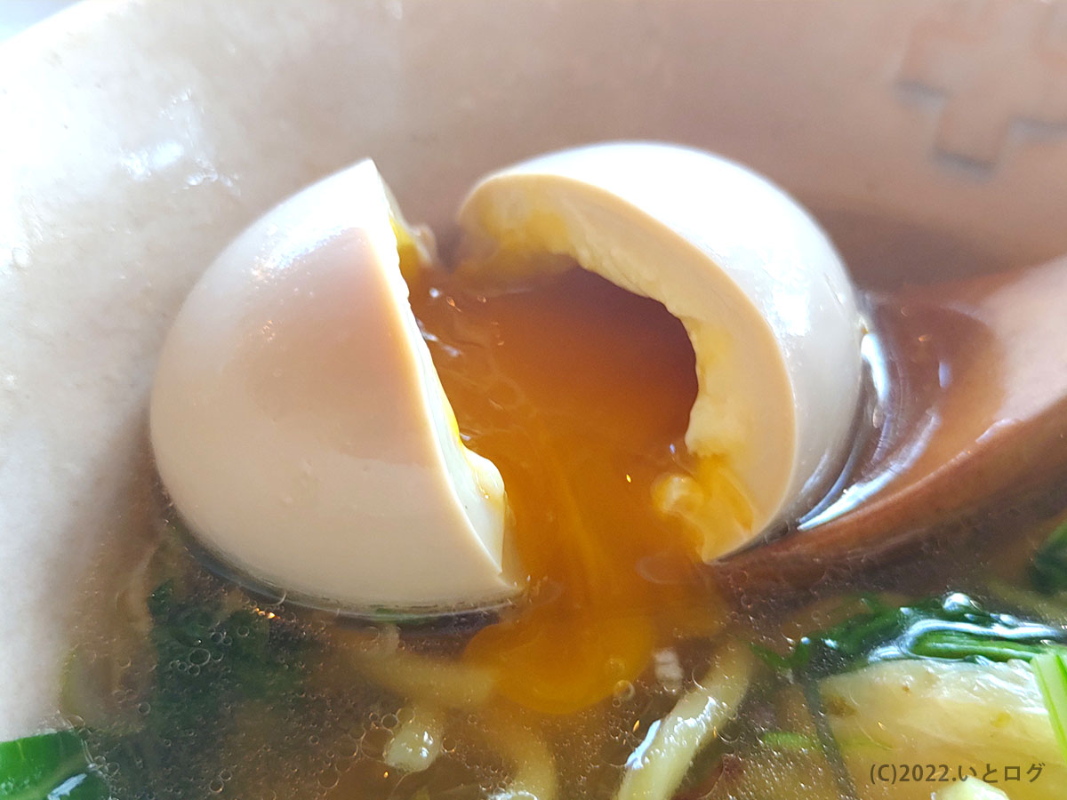 塩ラーメン　味付け玉子