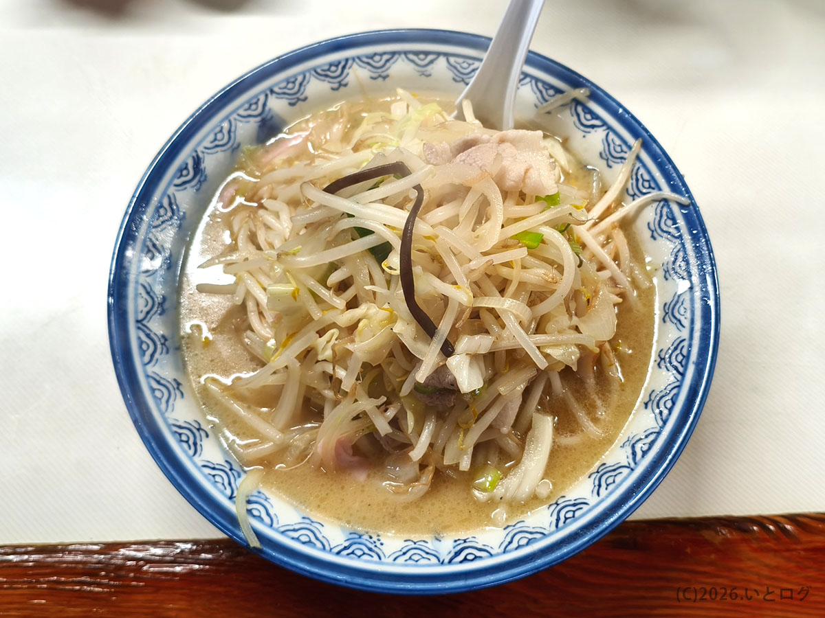 井出ちゃんぽん 野菜多いちゃんぽんを上から撮影 ボリューム満点の一杯