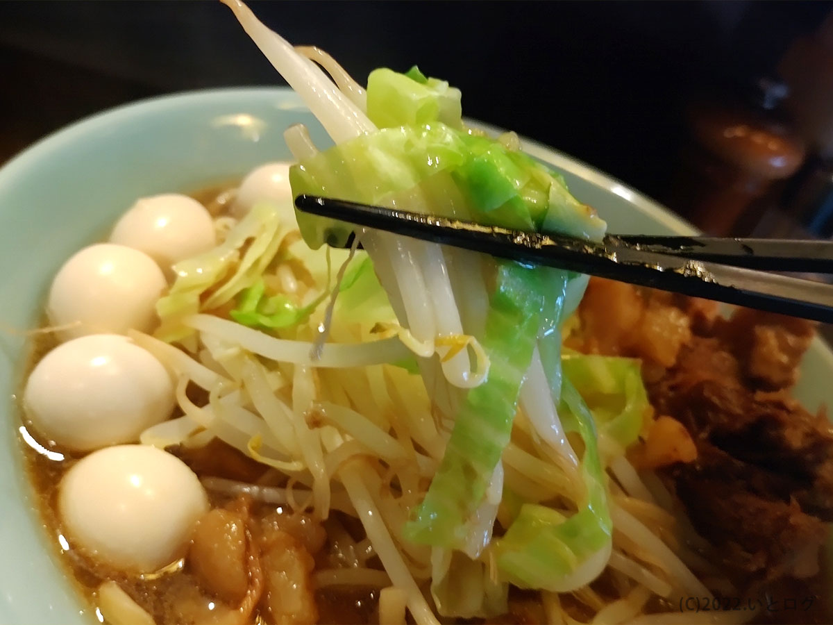 中ラーメン　野菜