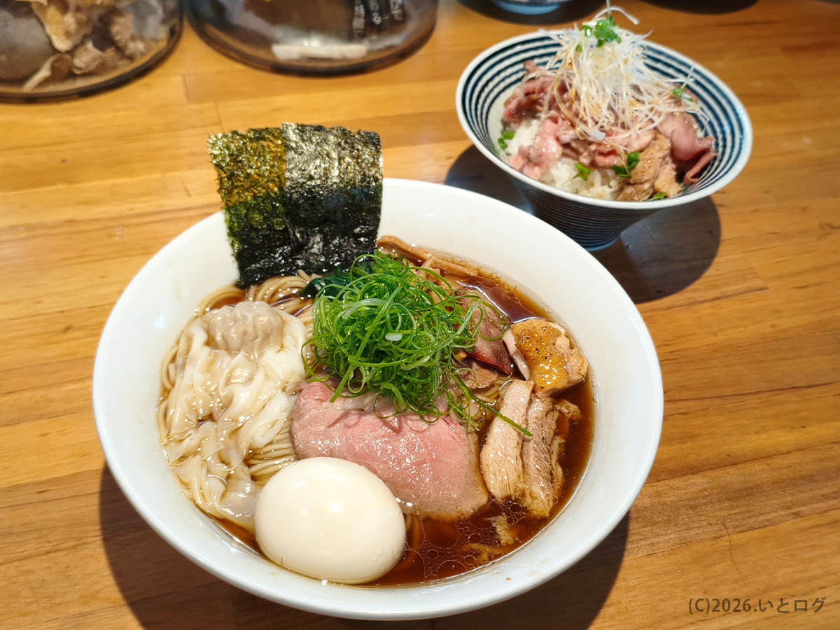 与那原 ラーメン おすすめ NAGISA 上特製醤油とチャーシュー丼 沖縄ラーメン