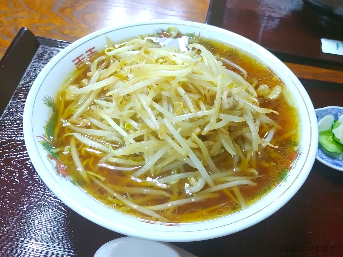 富士河口湖　司食堂　もやしラーメン