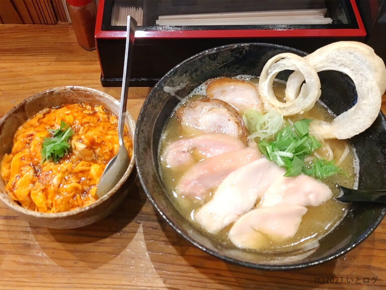 塩ラーメン　ふわ玉丼