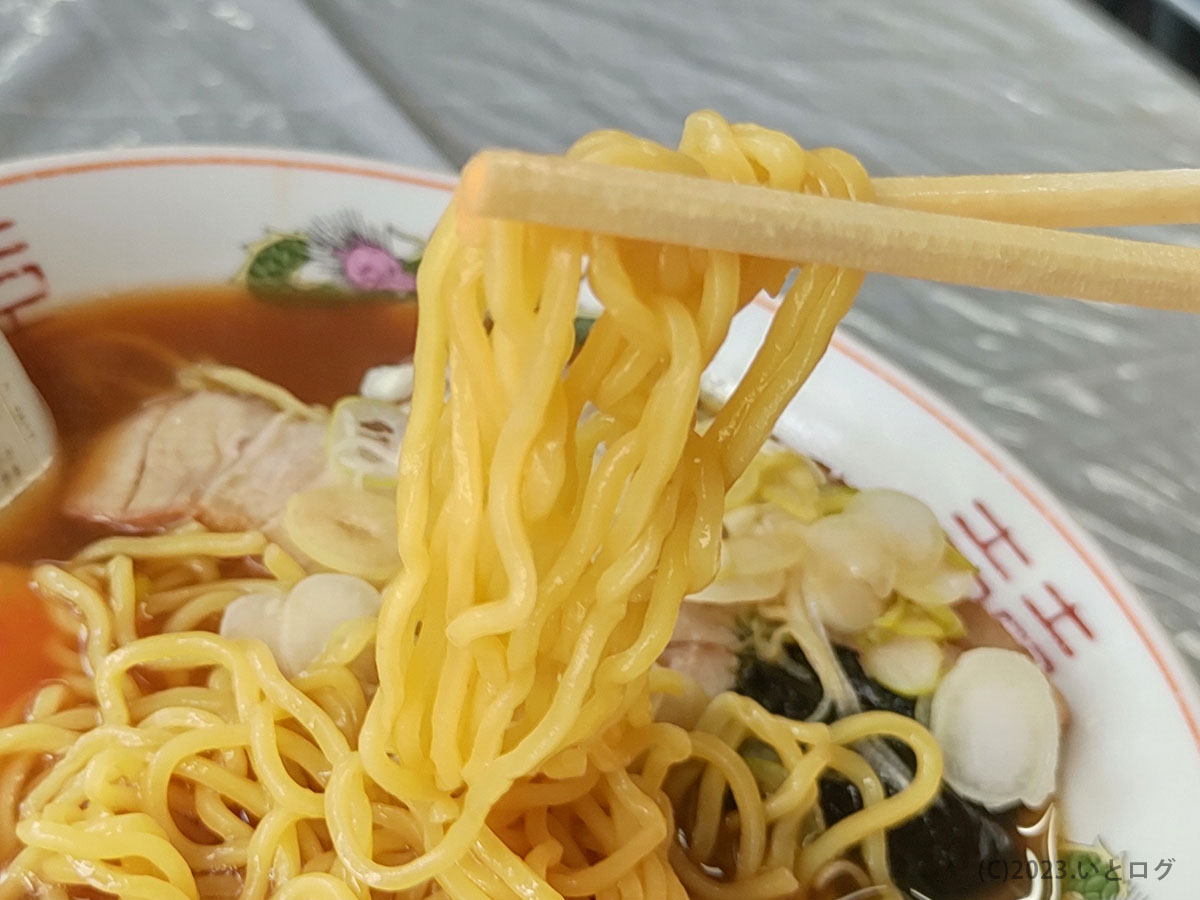 山中食堂　朝食　ラーメン