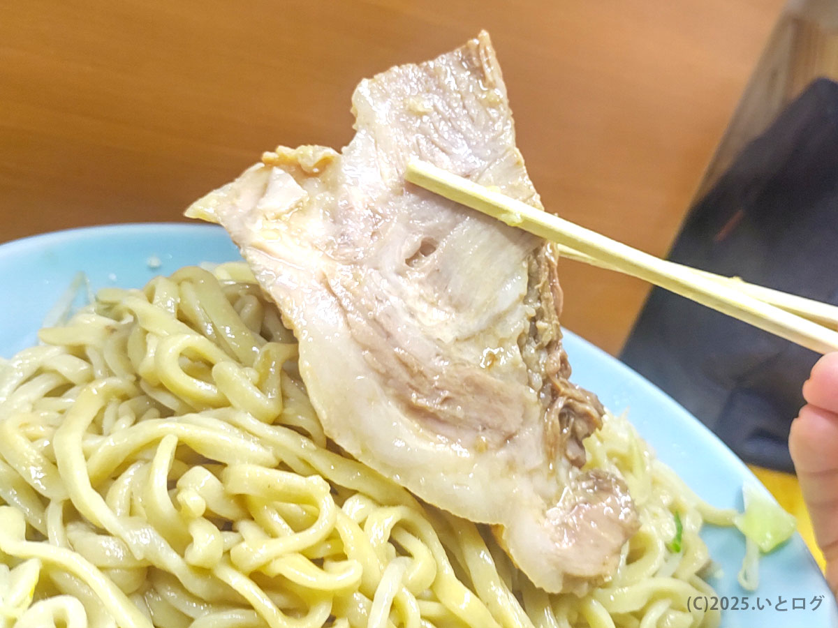 ラーメン二郎立川店のチャーシュー(豚)