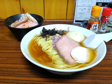 『みしま』㊗2023 NEWラーメン１位！いい意味で期待を裏切られる絶品の煮干しそばを求めて石和温泉へ@山梨・笛吹市